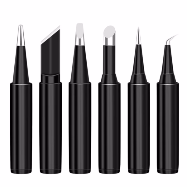 Pro 6pc Soldering Tips | Iron Tip Cleaner Included Electrolik