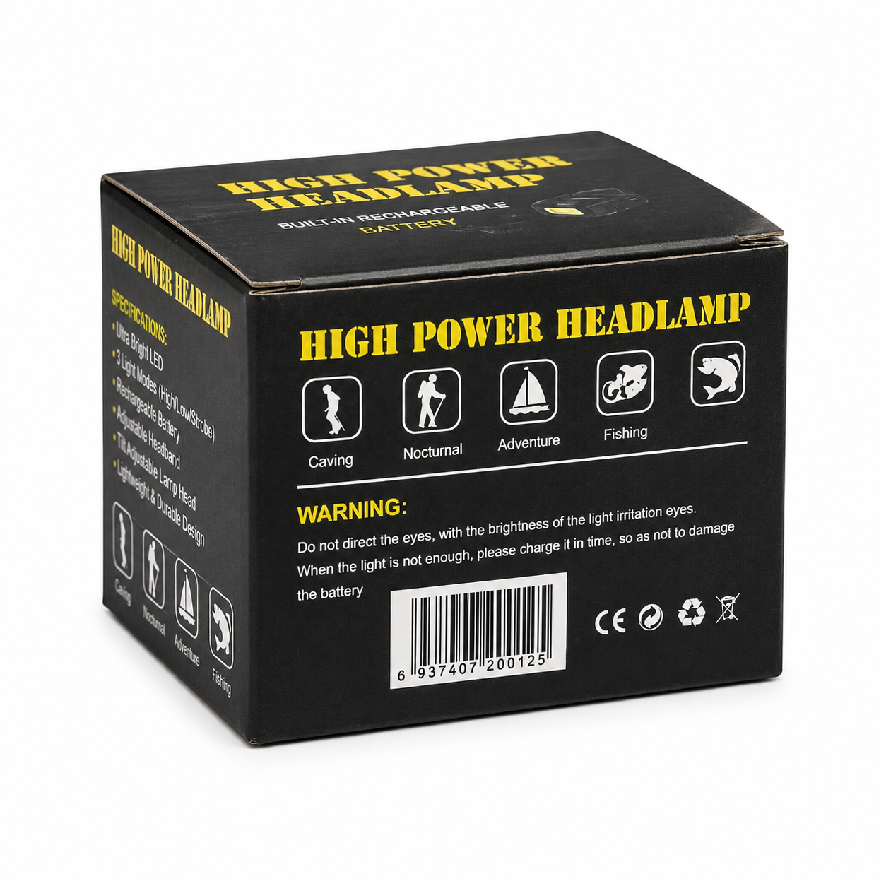 High Power Rechargeable LED Headlamp.electrolik