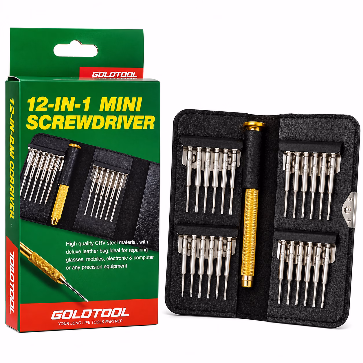 GOLDTOOL 12-in-1 Precision Screwdriver Set ,Electrolik GOLDTOOL 12-in-1 Precision Screwdriver Set ,Electrolik