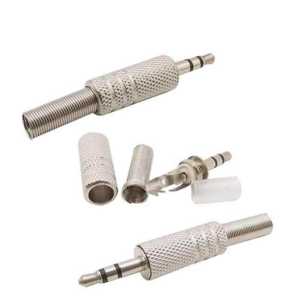 Stereo Jack AUX 3.5mm 3 Pole Male Metal
