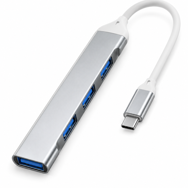 Type C USB Hub 4 Ports OTG USB 2.0 Adapter for Android Smartphones and Tablets,electrolik-eg.com