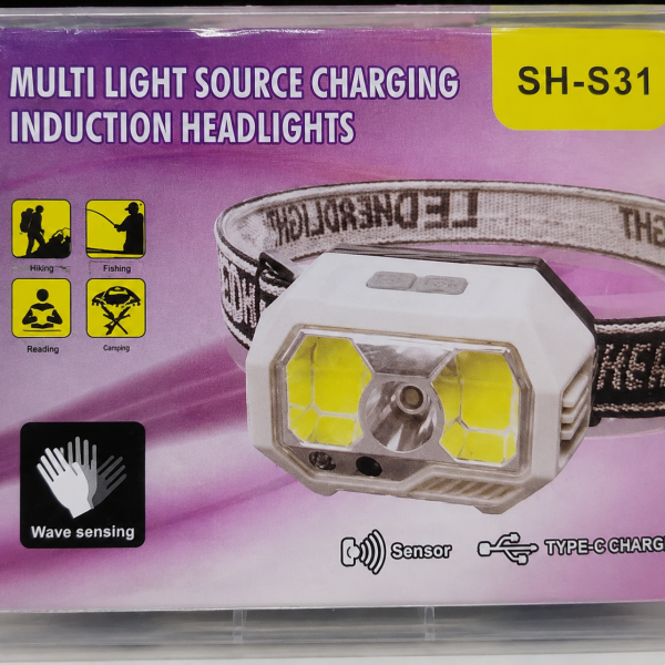 SH-S31 Multi Light Source Rechargeable COB LED Induction Headlamp
