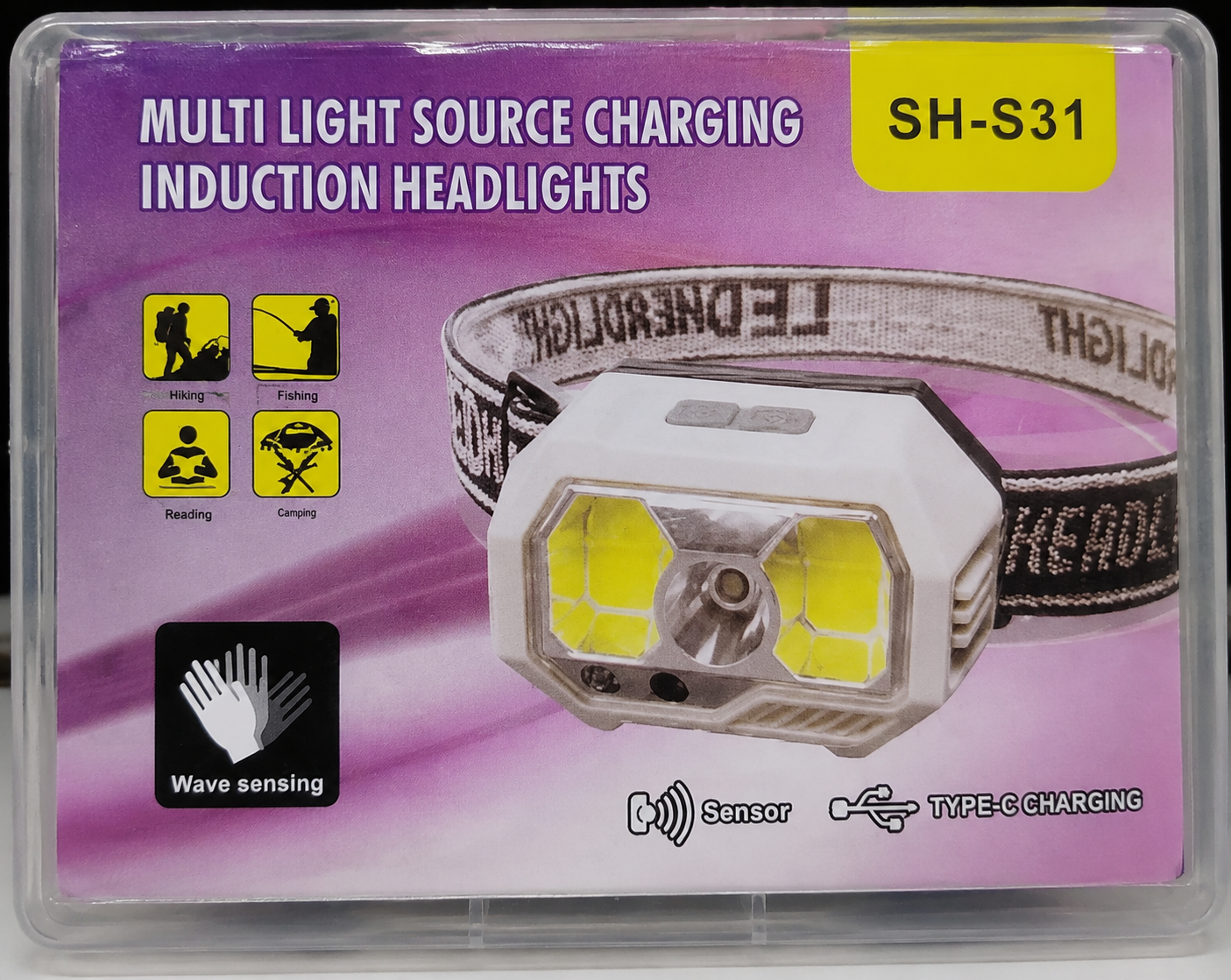 SH-S31 Multi Light Source Rechargeable COB LED Induction Headlamp SH-S31 Multi Light Source Rechargeable COB LED Induction Headlamp