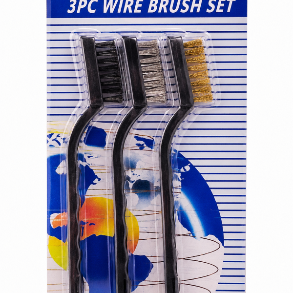 3pc Mini Wire Brush Set ,Electrolik