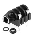 Female AUX Audio Jack Connector 4Pin TH 6.35mm