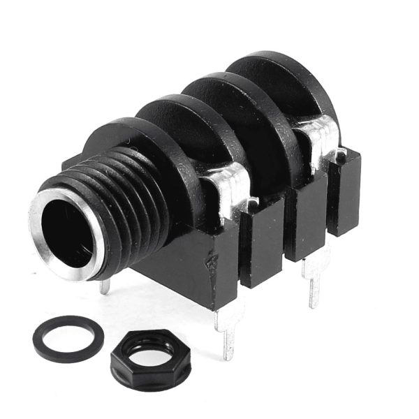 Female AUX Audio Jack Connector 4Pin TH 6.35mm
