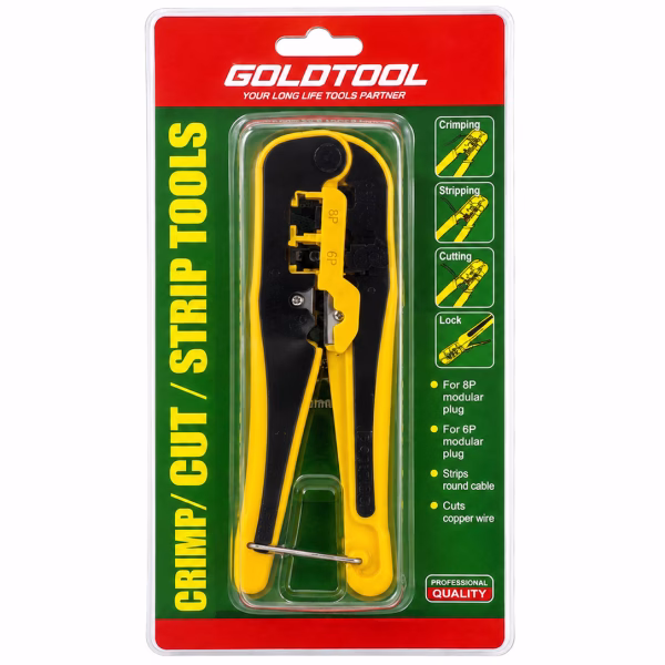 GOLDTOOL Crimp Cut Strip Tool -TTk810,Electrolik