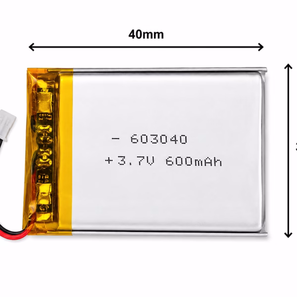 3.7V 600mAh LiPo Battery