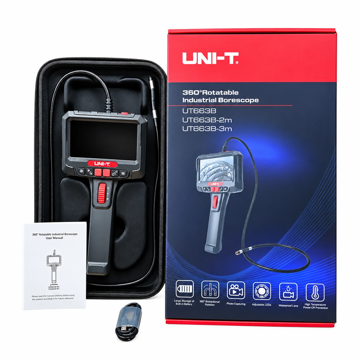 UT663B-3m rotatable borescope