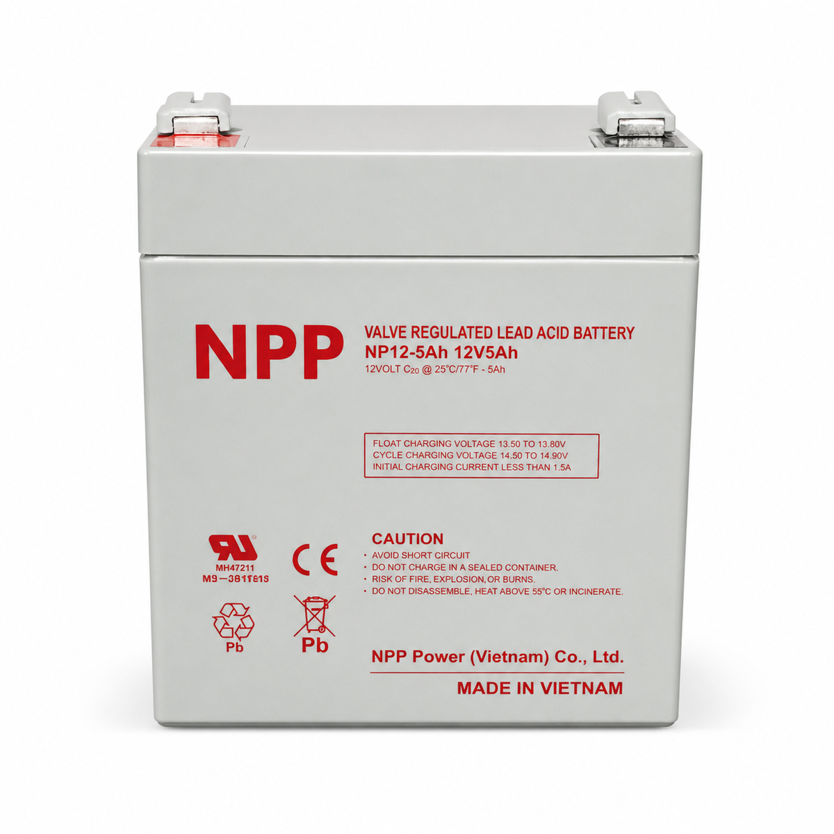 NPP NP12-5Ah 12V 5Ah VRLA Rechargeable Battery made in vietnam