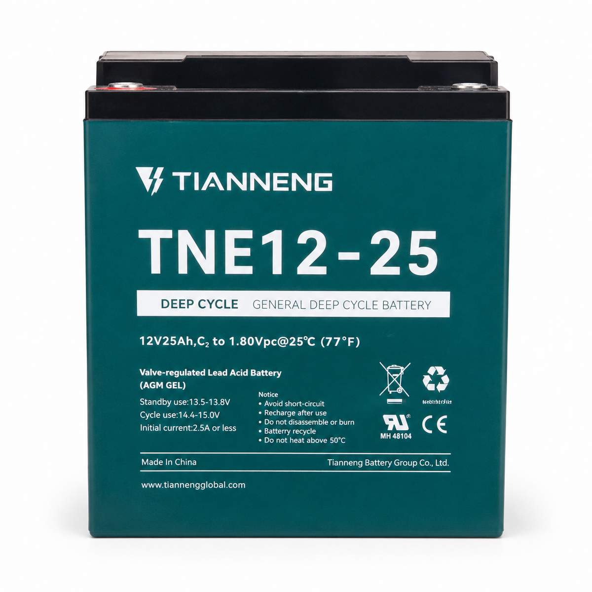 Tianneng TNE12-25 12V 25Ah Deep-Cycle AGM GEL Battery