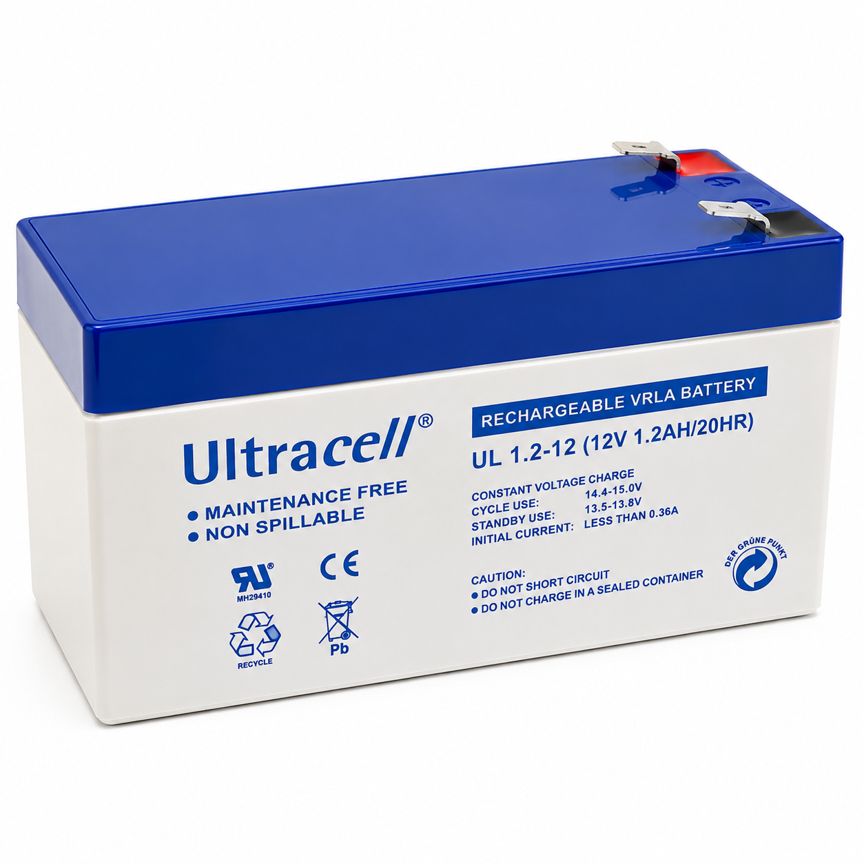 1.2.png ultracell 12V 1.2ah vrla rechargeable battery - Image 1