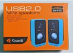 Kisonli Gr-110 USB Mini Speakers With Elegant Appeartance Efficient Digital Processing IC And Power Supply Voltage DC5V Audio Cable 3.5 mm For Computer - Blue Black - Image 3
