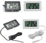 Digital Thermometer Sensor LCD Display-Waterproof Probe (Not Including Batteries)