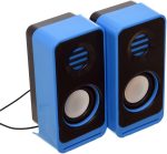 Kisonli Gr-110 USB Mini Speakers With Elegant Appeartance Efficient Digital Processing IC And Power Supply Voltage DC5V Audio Cable 3.5 mm For Computer - Blue Black - Image 2