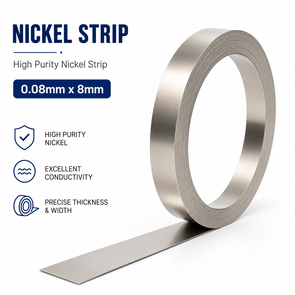 nickel strip 0.8x8mm, Electrolik