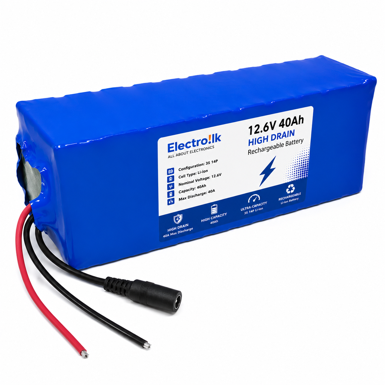 12.6V 40Ah battery, electrolik 12.6V 40Ah battery, electrolik