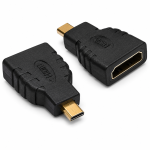 HDMI Female To Micro HDMI Type D Male Adapter Black