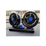 Cooling Car Fan, 12V with USB Electric 2 Speed Dual Head Fans for Seat Passenger Portable Vehicle Fan, 360° Rotatable Cooling Air Fan 12V Cigarette Lighter - Image 5