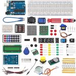 Comprehensive Starter Kit with Microcontroller Board, Sensors & Breadboard – Compatible with Arduino IDE | مجموعة إلكترونيات متكاملة مع لوحة تحكم دقيقة وحساسات وبريدبورد متوافقة مع Arduino IDE