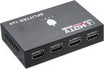 Mini 4 Port 1x4 HDMI Splitter Converter