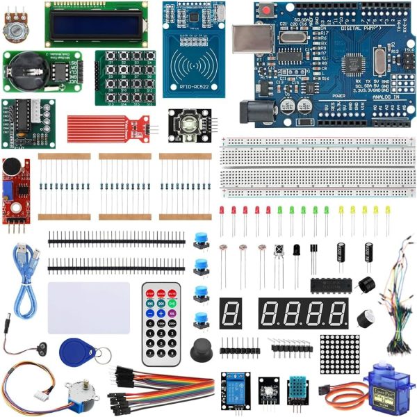 Starter Kit with RFID Module and Microcontroller Board Compatible with Arduino IDE