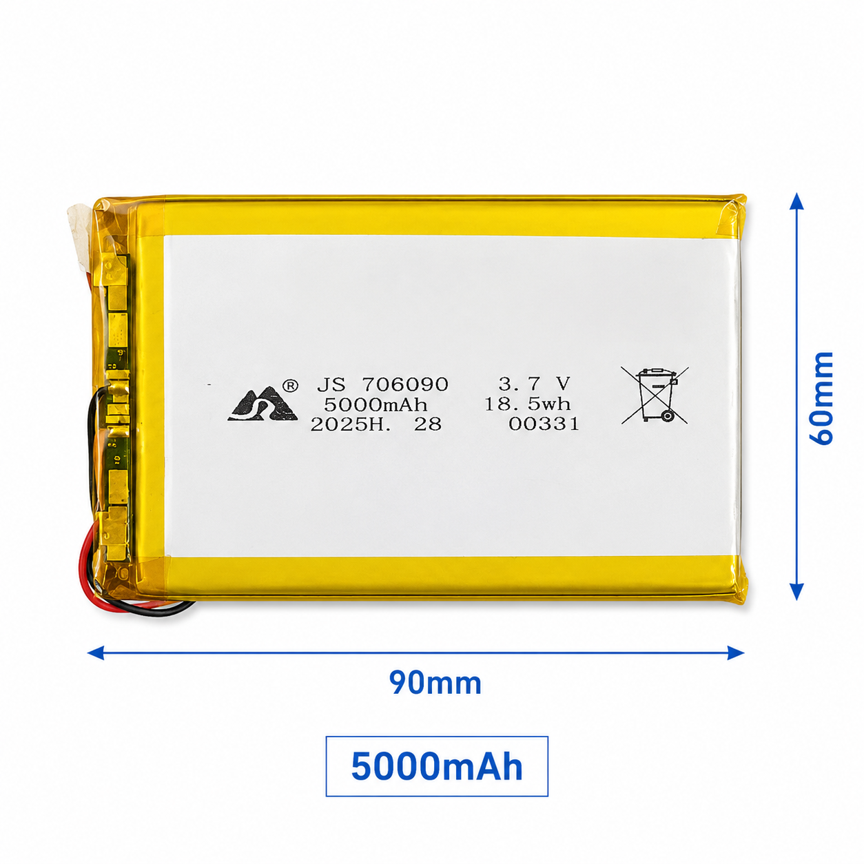 3.7V 5000mAh LiPo Battery