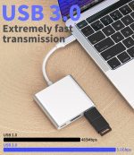 OTG 3 in 1 Type-C to USB to hdmi & Type-C Converter - Image 5