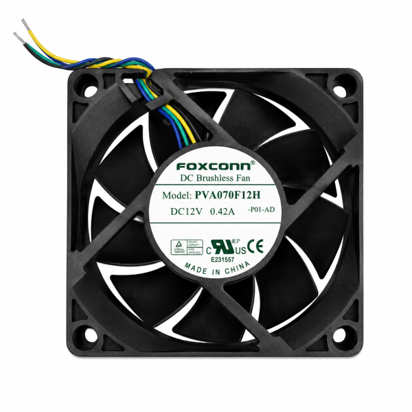 Dc Fan - FOXCONN	PVA070F12H 70×70×20mm 12V 0.42A ( USED LIKE NEW )