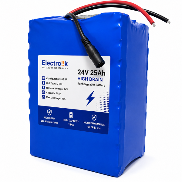 24V 25Ah battery, electrolik