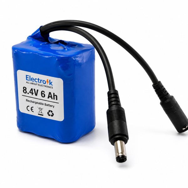 8.4V 6 Ah battery, electrolik
