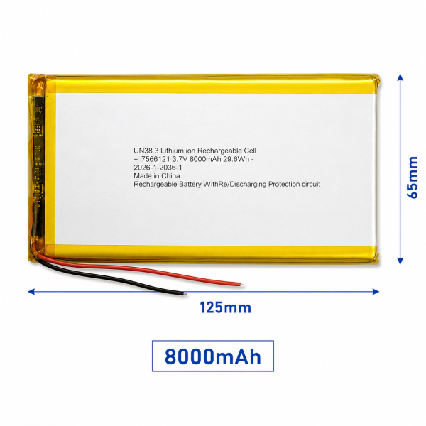 3.7V 8000mAh LiPo Battery