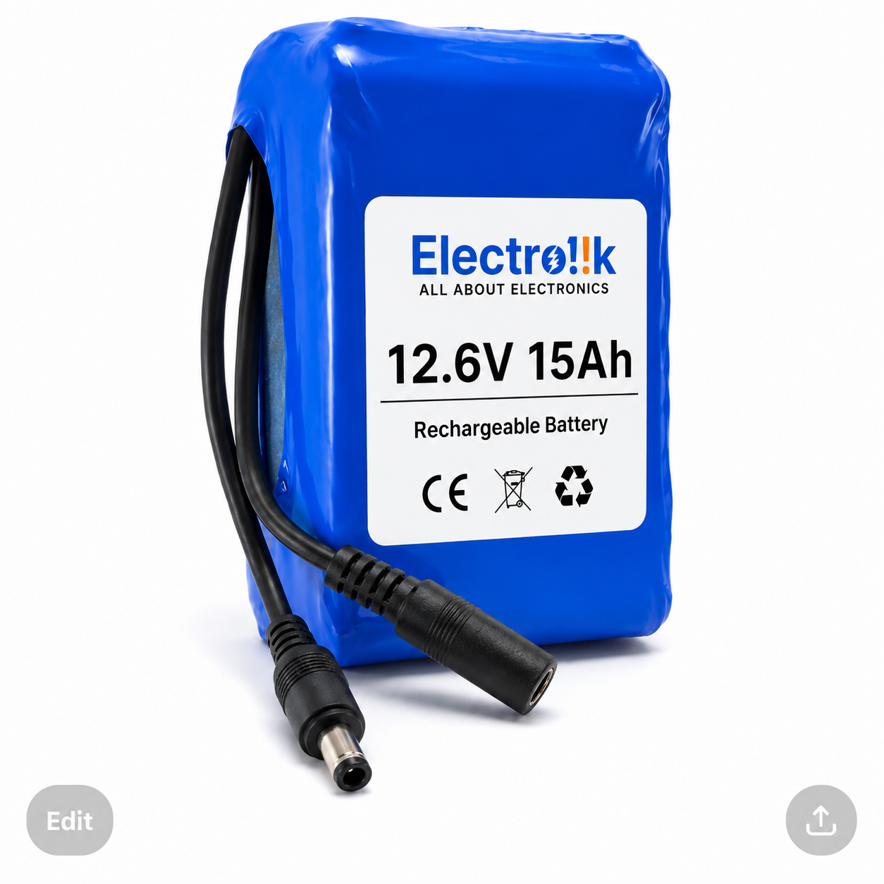 12.6V 15Ah Rechargeable Battery