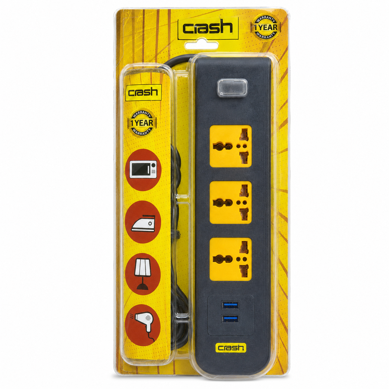 3-Socket 2 USB electrical