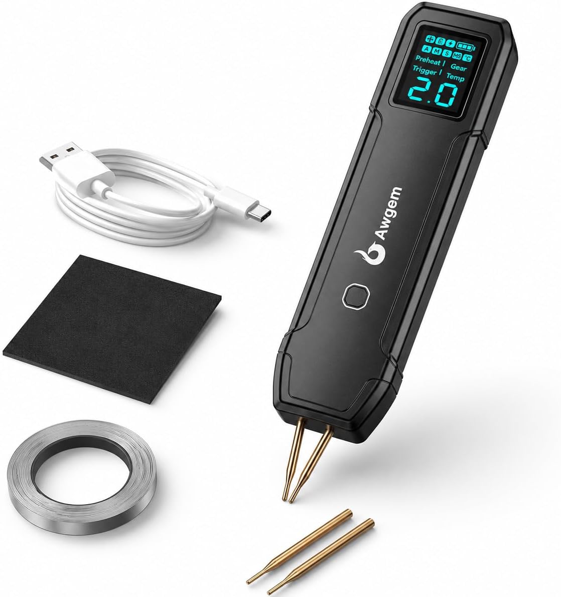 Portable Handheld Battery Spot Welder with LCD Screen, Auto & Manual Modes for 18650 Battery DIY & Repairs