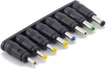 DC Power Jack Female Plug Adapter Connectors to 8 Different Sizes Male Tips Adapter - Image 3