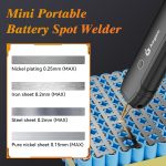 Portable Handheld Battery Spot Welder with LCD Screen, Auto & Manual Modes for 18650 Battery DIY & Repairs