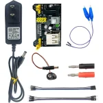 Power Supply Breadboard 3.3V 5V Power Supply Module+Minidodoca 9V 1A Adaptor 5.5 x 2.5mm+Alligator Clip Test Leads+Banana Plug Kit for Arduino UNO, Raspberry Pi, STM32 Electronic DIY etc