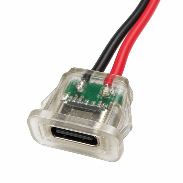 External Type-C Socket with LED