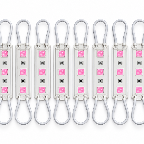 Pink 3 LED Waterproof Injection Modules