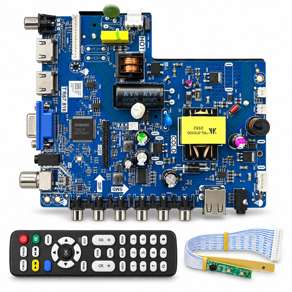 TR67.816 Universal LED LCD TV Mainboard with Remote