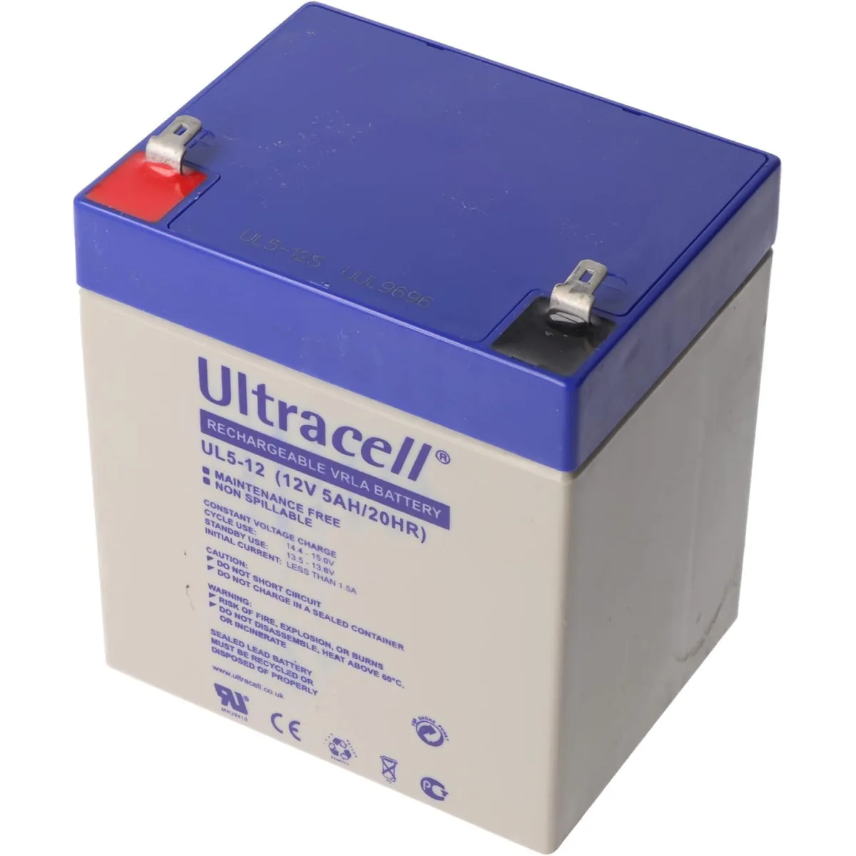 Ultracell 12V5A Rechargeable Lead acid Battery, (12V-5ah)