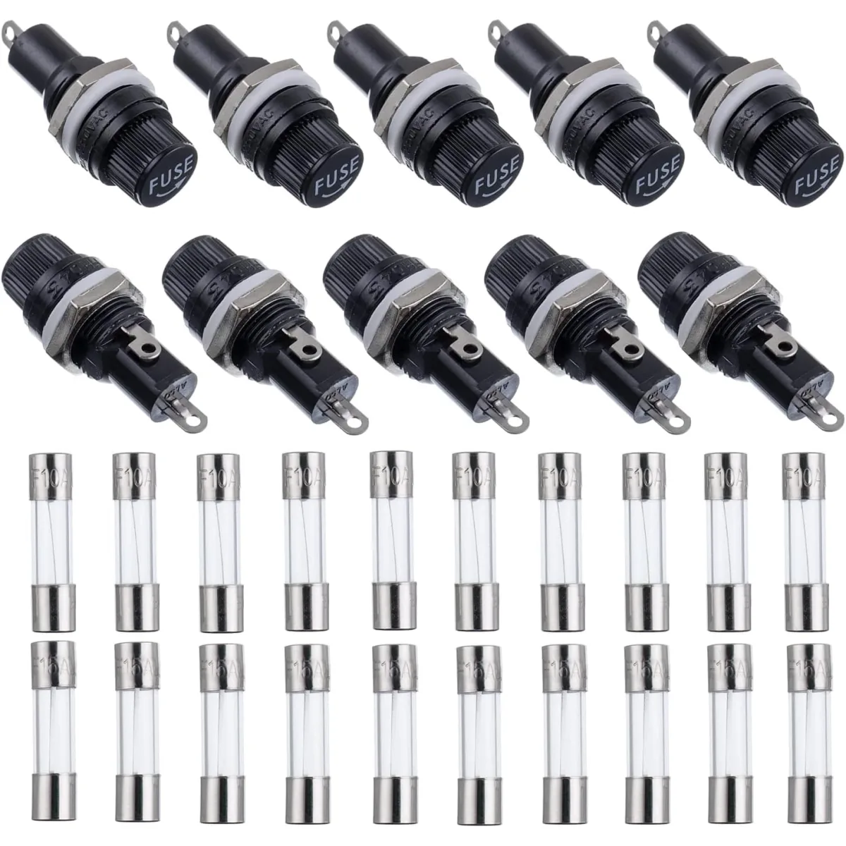10 Values 30pcs 5x20mm Fuse Holder Kit