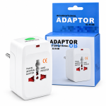 Universal International Travel Adapter All-in-One – US UK EU AU Plug Converter with Surge Protection & Travel Pouch - Image 2