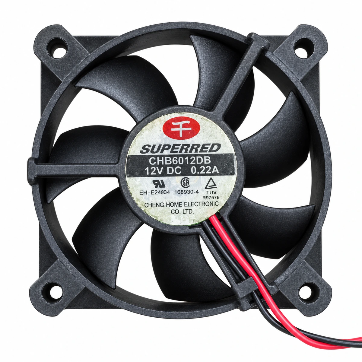 Dc Fan – SUPERRED CHB6012DB DC Fan 12V 0.22A 60x60x25mm ( USED LIKE NEW )