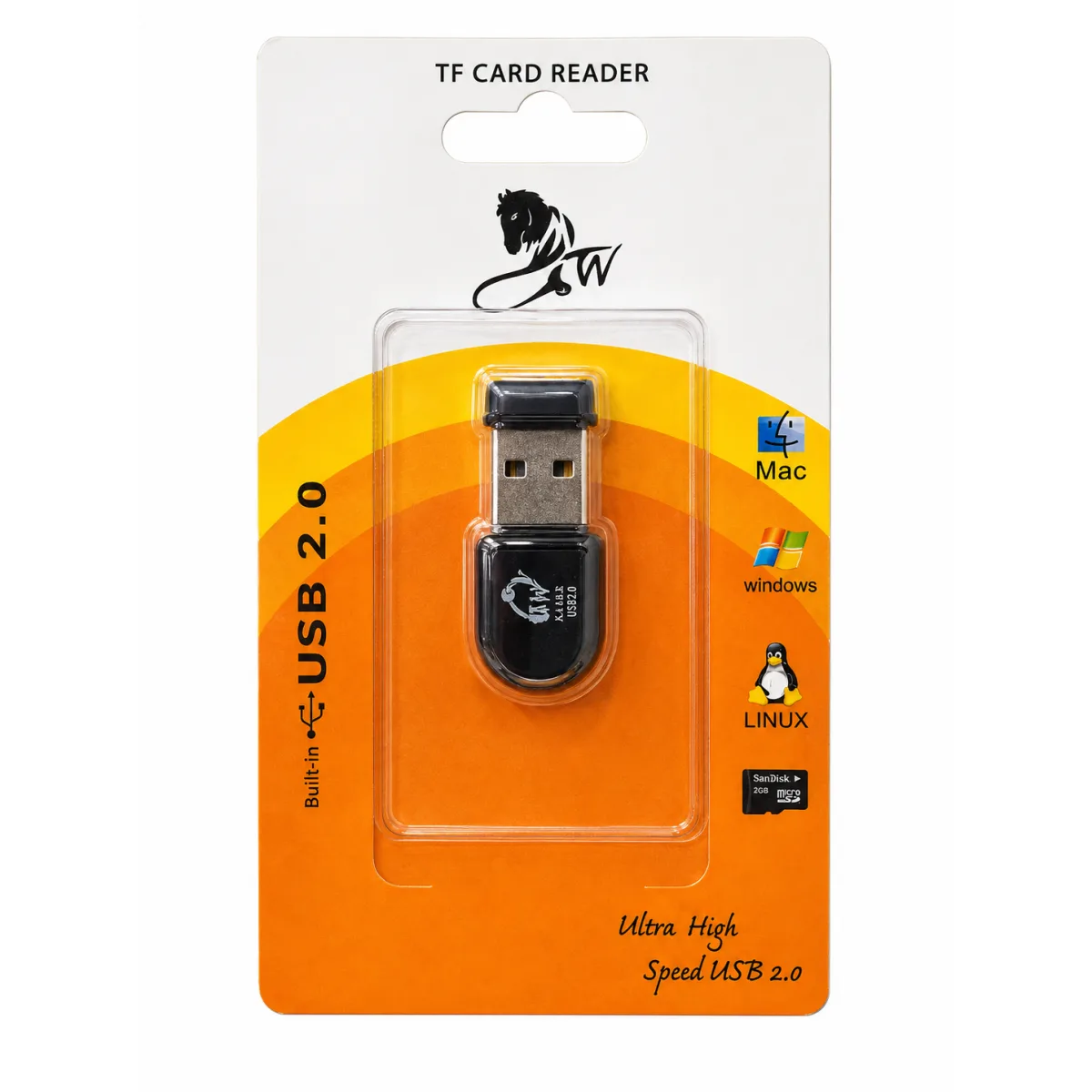 USB 2.0 TF/MicroSD Card Reader