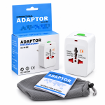 Universal International Travel Adapter All-in-One – US UK EU AU Plug Converter with Surge Protection & Travel Pouch - Image 3