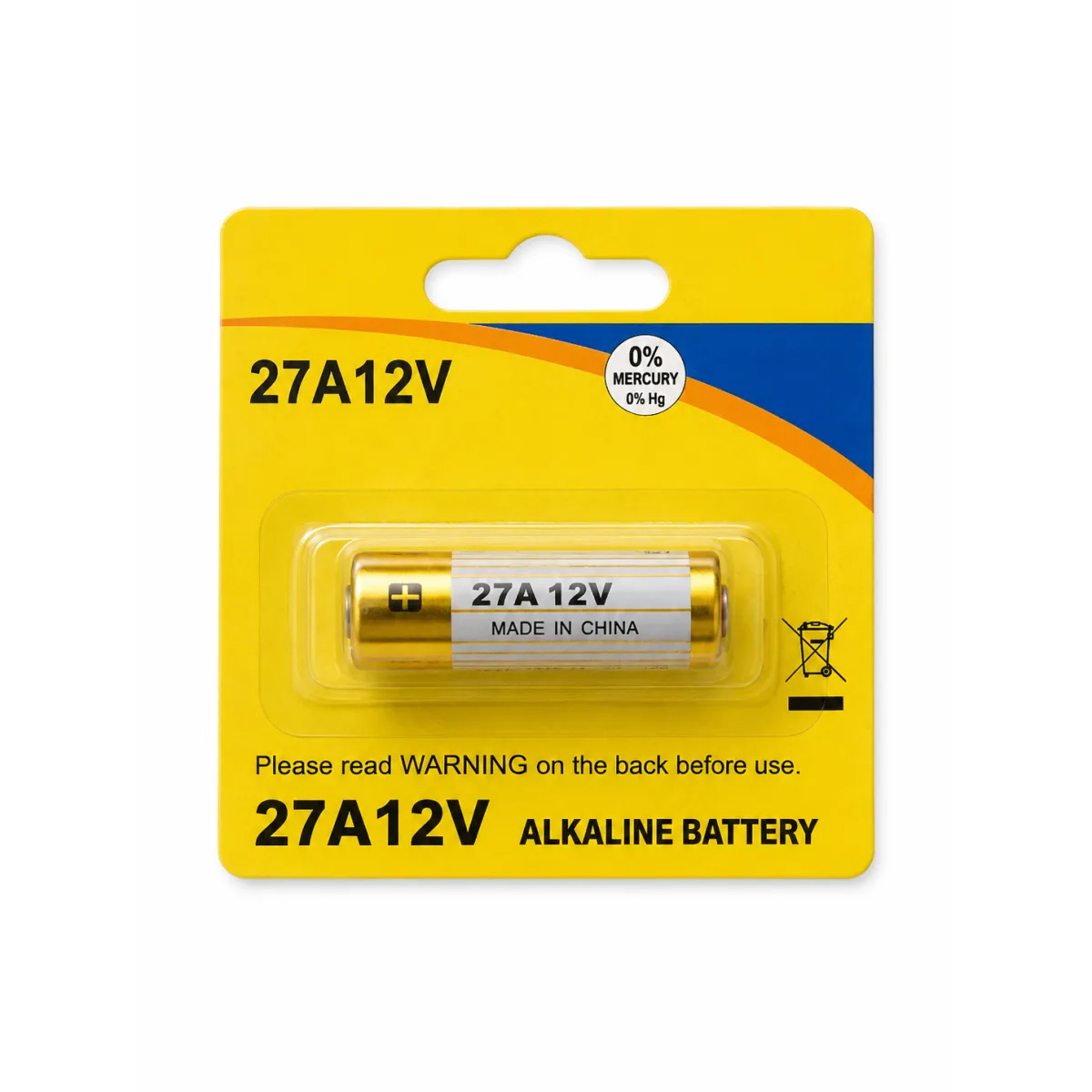 27A 12V Alkaline Battery - 0% Mercury