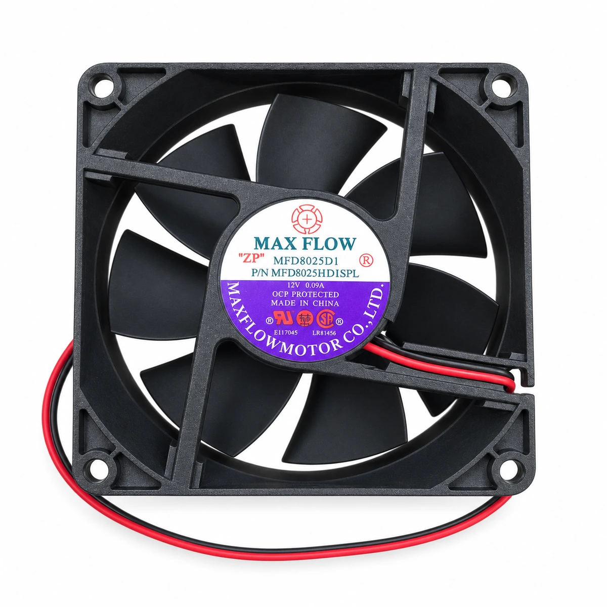fan_12 Dc Fan – Max Flow MFD8025D1 DC Fan 12V 0.09A 80x80x25mm ( USED LIKE NEW ) - Image 1