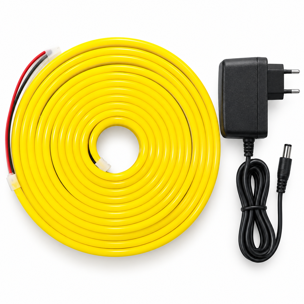 Lemon Yellow Neon Flexible Strip Light 5M with Power Adapter 12V 3A